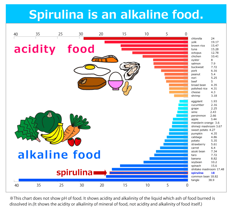 Spirulina is an alkaline food